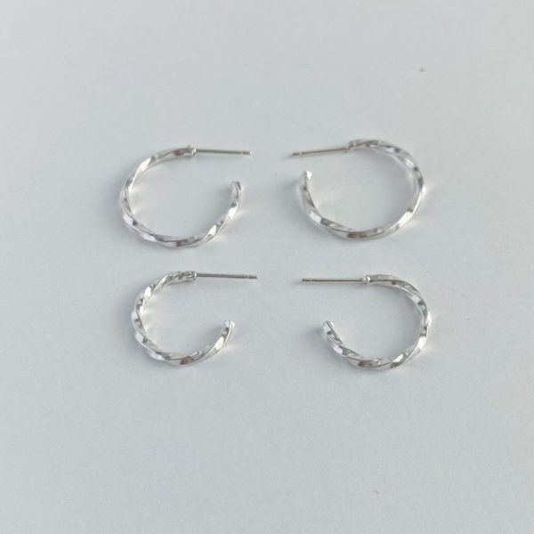 Twisted Hoop Earrings - Image 3