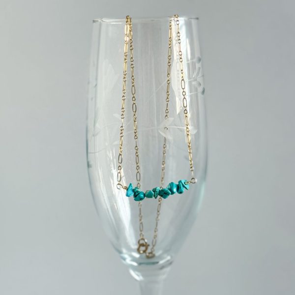 Turquoise Bar Necklace - Image 3