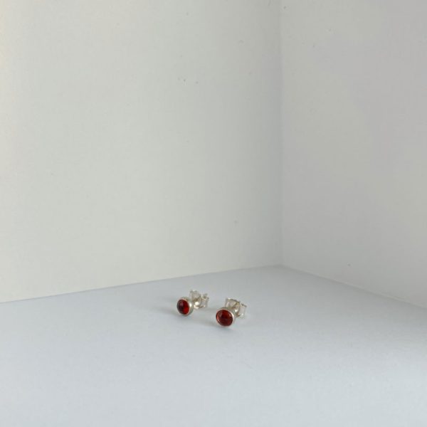 Garnet Stud Earrings - Image 2