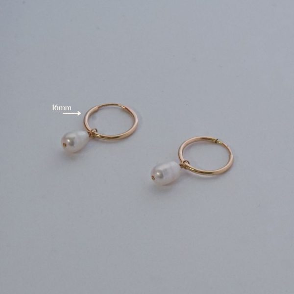 Opal & Pearl Hoop Earrings - Image 5