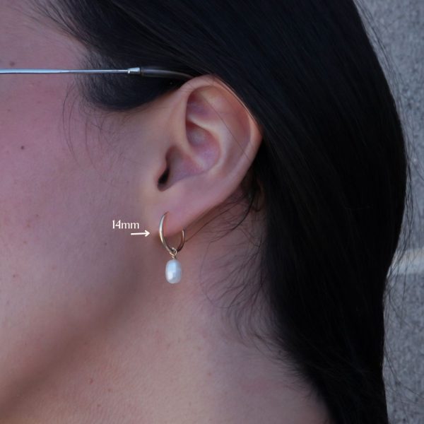 Opal & Pearl Hoop Earrings - Image 4