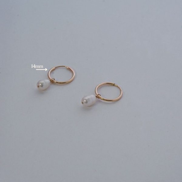Opal & Pearl Hoop Earrings - Image 3