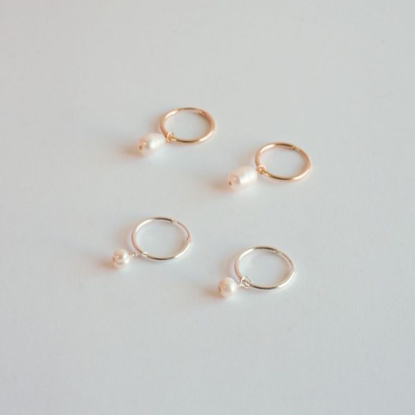 Opal & Pearl Hoop Earrings - Image 2