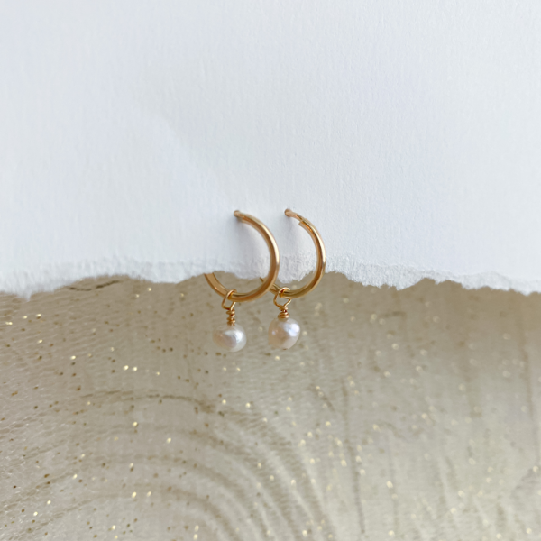 Opal & Pearl Hoop Earrings