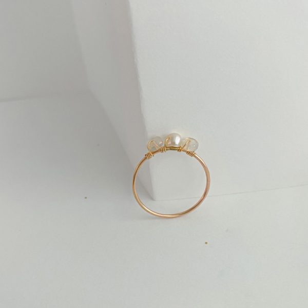 Tiny Opal + Pearl Ring