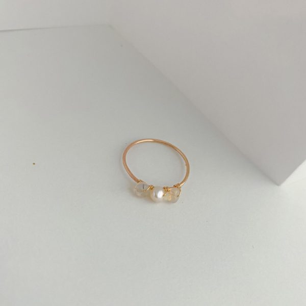 Tiny Opal + Pearl Ring - Image 2