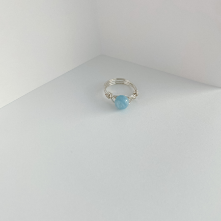 Wrapped Aquamarine Rings