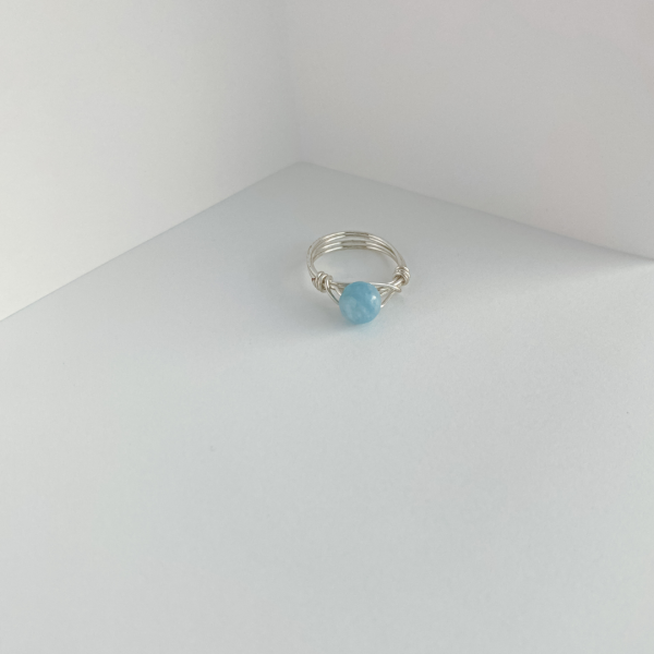 Wrapped Aquamarine Rings