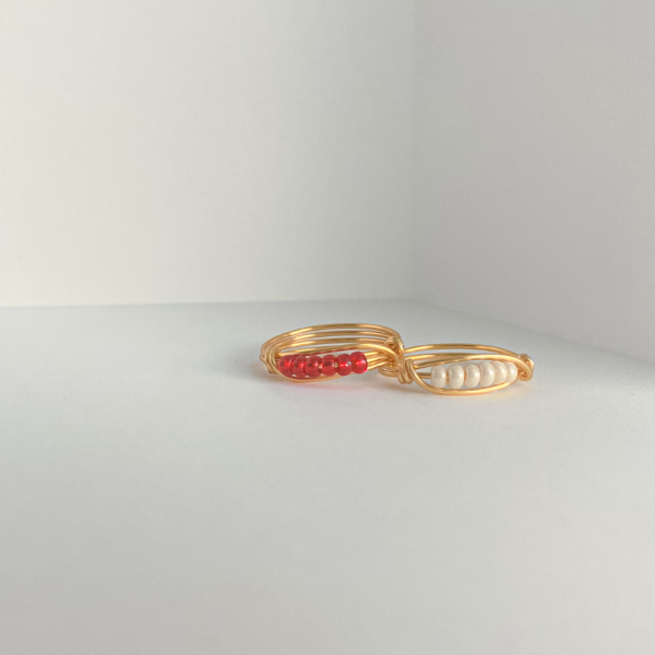 Wrapped Czech Glass Rings - Image 2