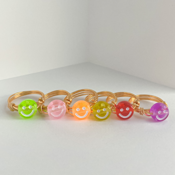 Wrapped Happy Face Rings - Image 2