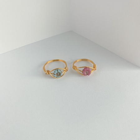 Wrapped Rose Rings