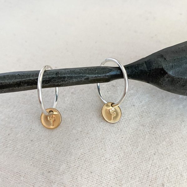 Cactus Hoop Earrings