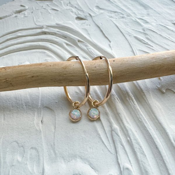 Tiny Opal Hoop Earring Endless