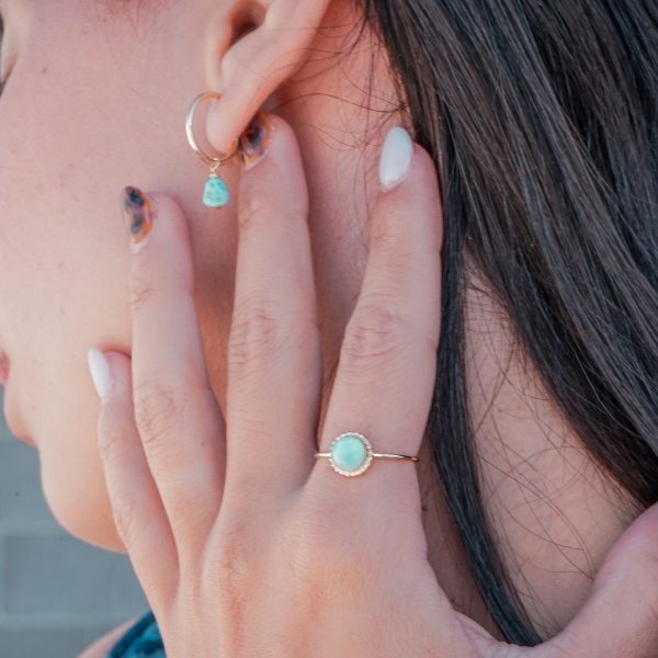Larimar Hoop Earrings - Image 3