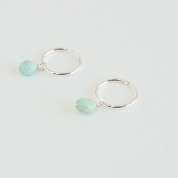 Larimar Hoop Earrings - Image 2