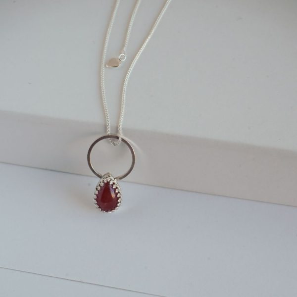 Carnelian infinite charm Necklace - Image 2