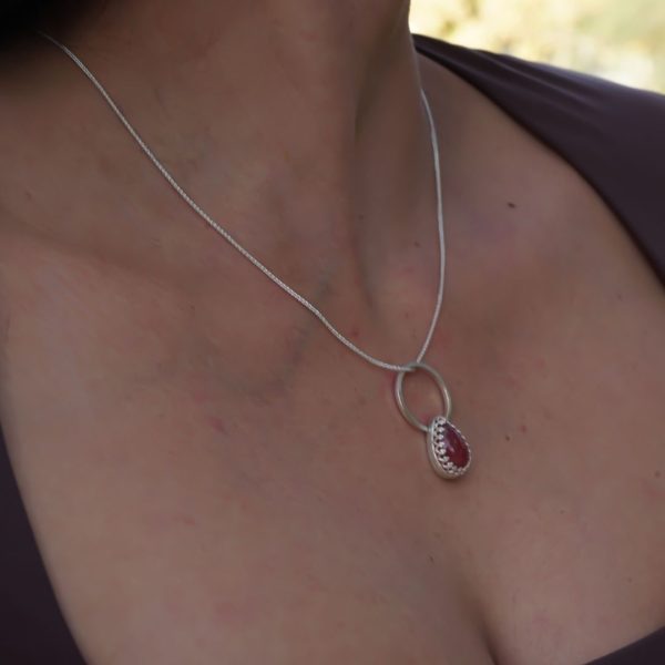 Carnelian infinite charm Necklace - Image 4