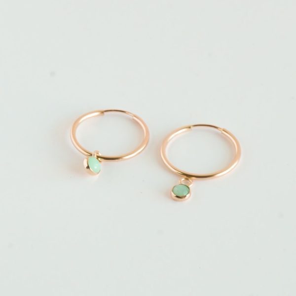 Amazonite Hoop Earrings