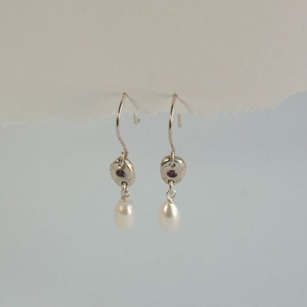 Alexandrite+Pearl Earrings