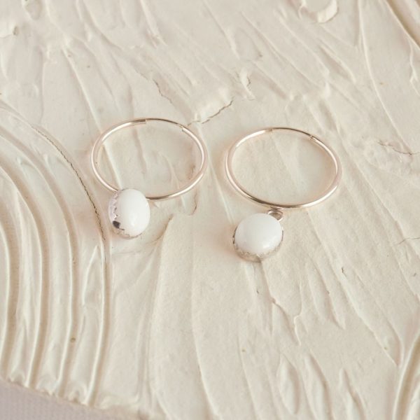 Coral Hoop Earrings