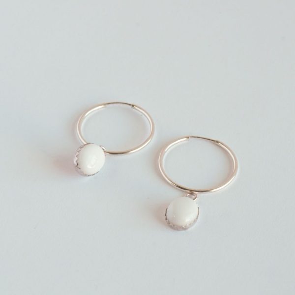Coral Hoop Earrings - Image 2