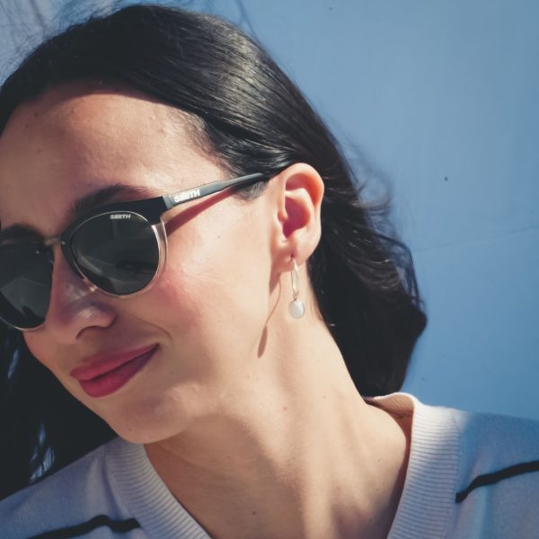 Coral Hoop Earrings - Image 3