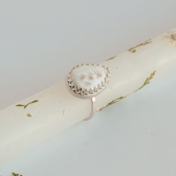 White Agate Ring