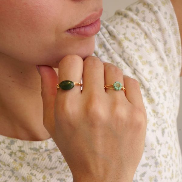 Agate Wire Ring - Image 2