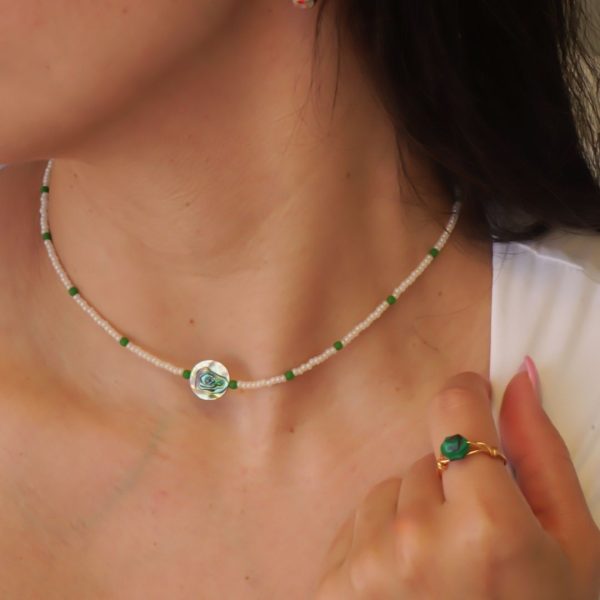 Malachite Wire Ring - Image 2